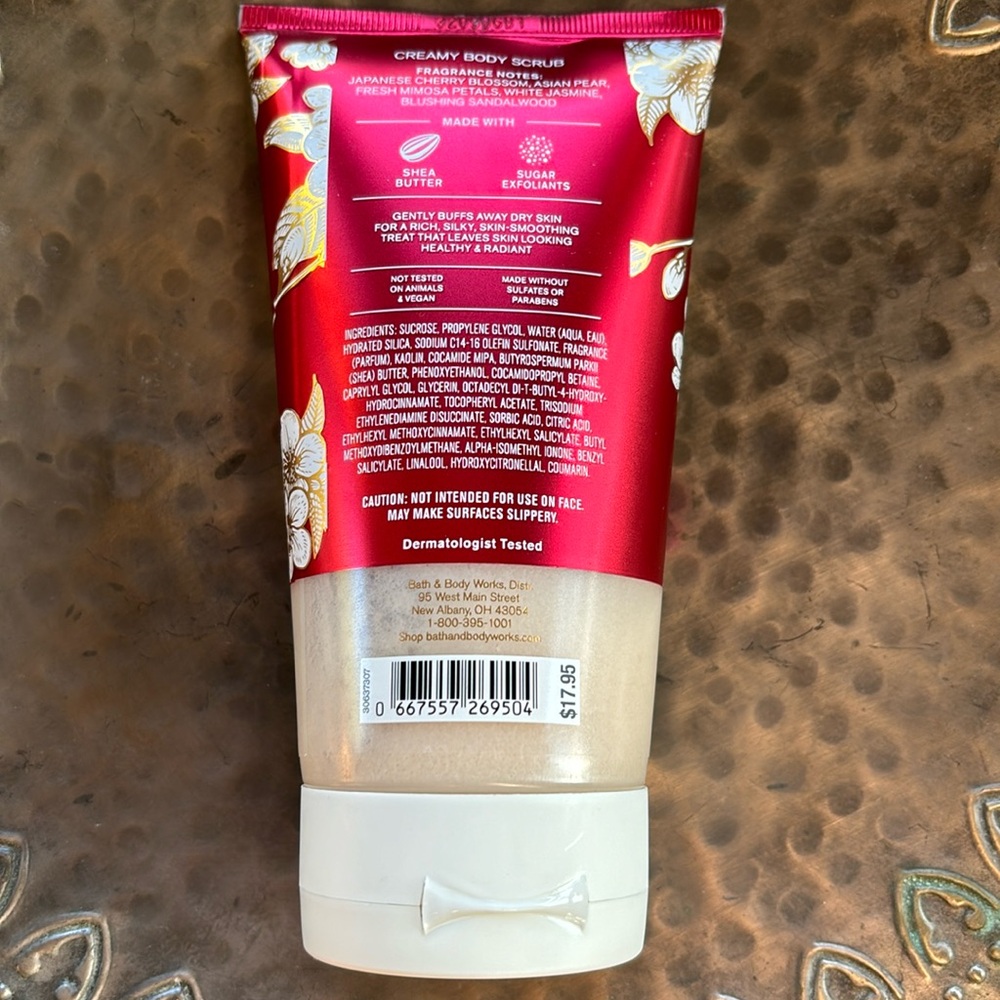 NEW! BATH & BODY WORKS Creamy Body Scrub JAPANESE CHERRY BLOSSOM Shea Butter - Picture 10 of 13